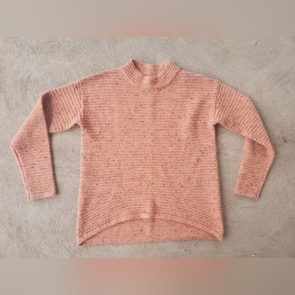 Womens M sundance wool blend sweater pink flecked Hannah pullover excellent cond